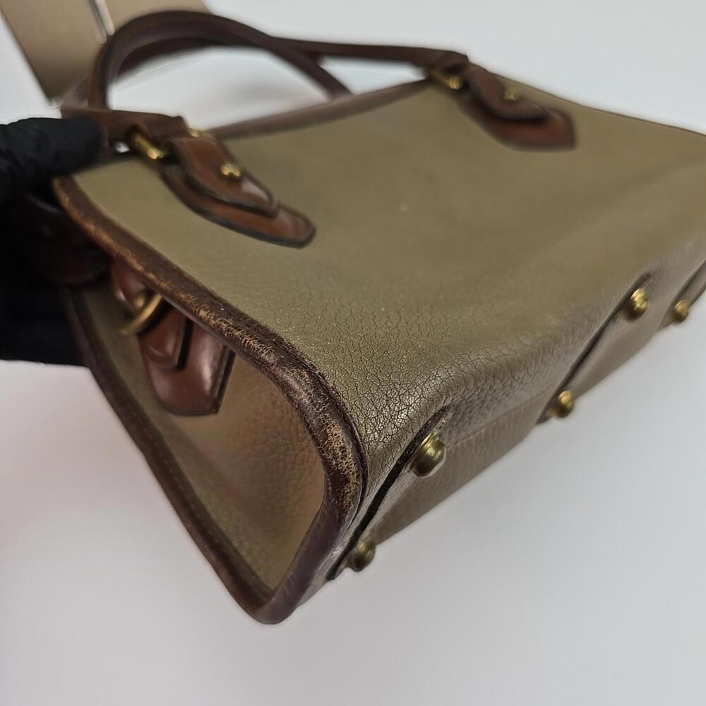 Vintage 80s Dooney & Bourke All Weather Leather Boston Satchel Bag Made in US - Picture 9 of 9